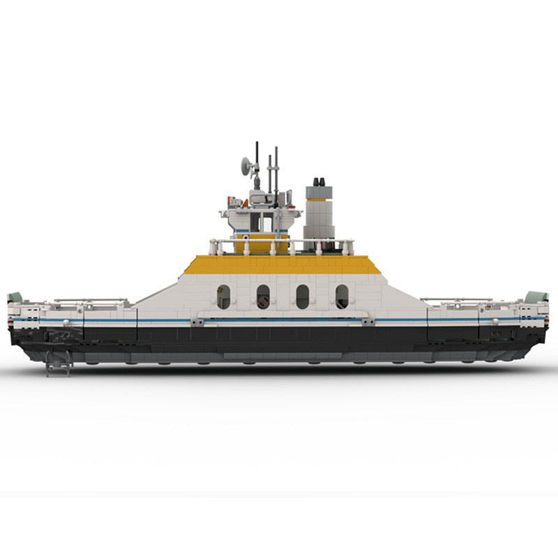 Medium Car Ferry MOC Building Kit - Custom Maritime Transport Construction Model - 5