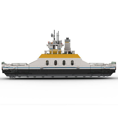 Medium Car Ferry MOC Building Kit - Custom Maritime Transport Construction Model - 5