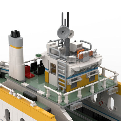 Medium Sized Car Ferry Building Kit | LEGO-Compatible MOC - 2