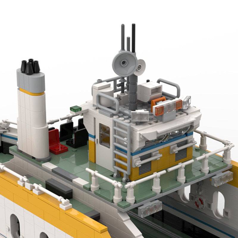 medium sized car ferry building set | moc-123279 - 2