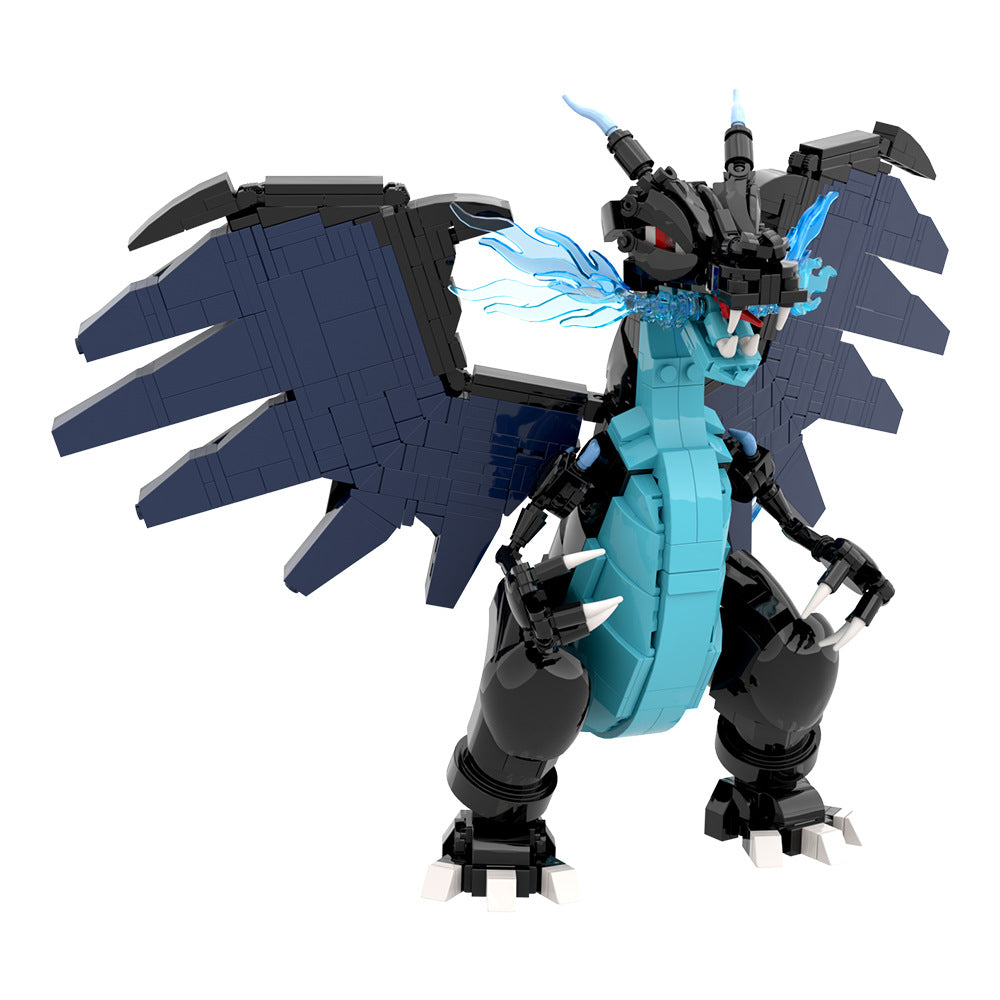 mega charizard x building kit | pokemon | lego compatible moc - 4