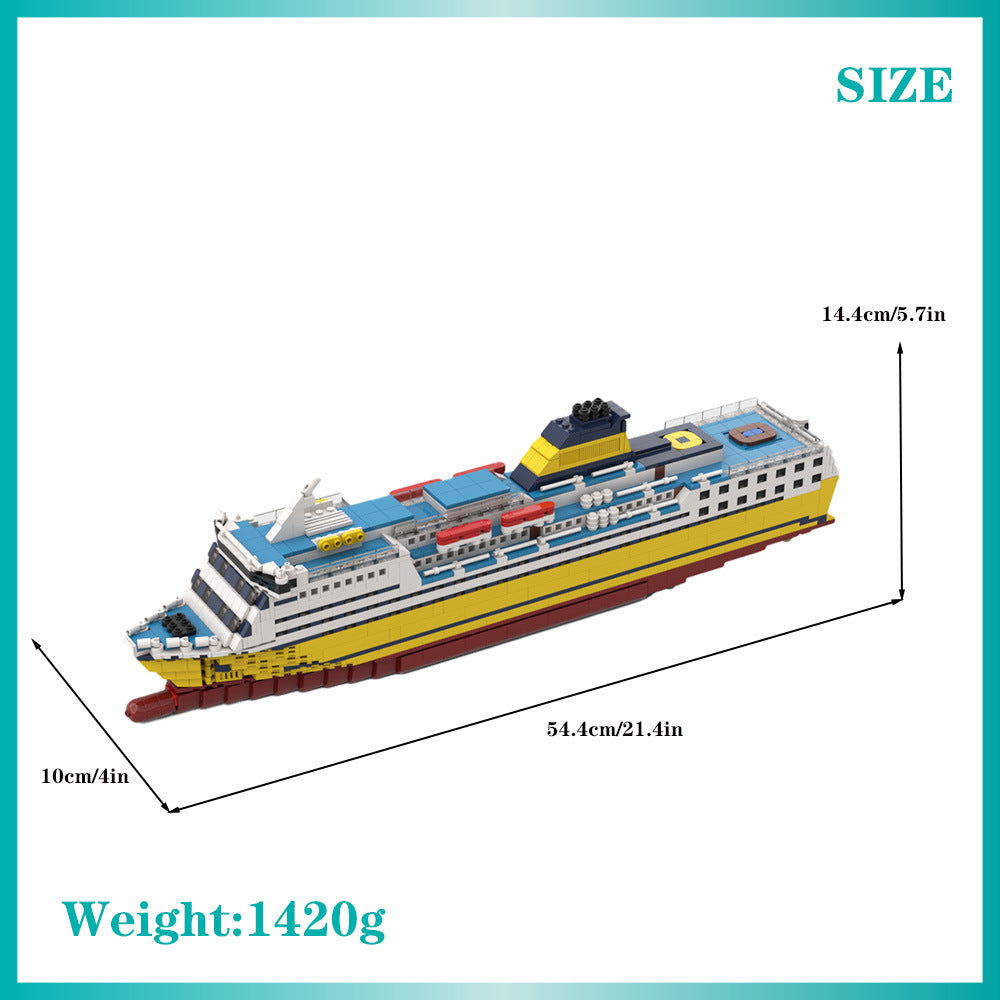 mega express building set | italian cruiseferry ship | moc-75498 - 2