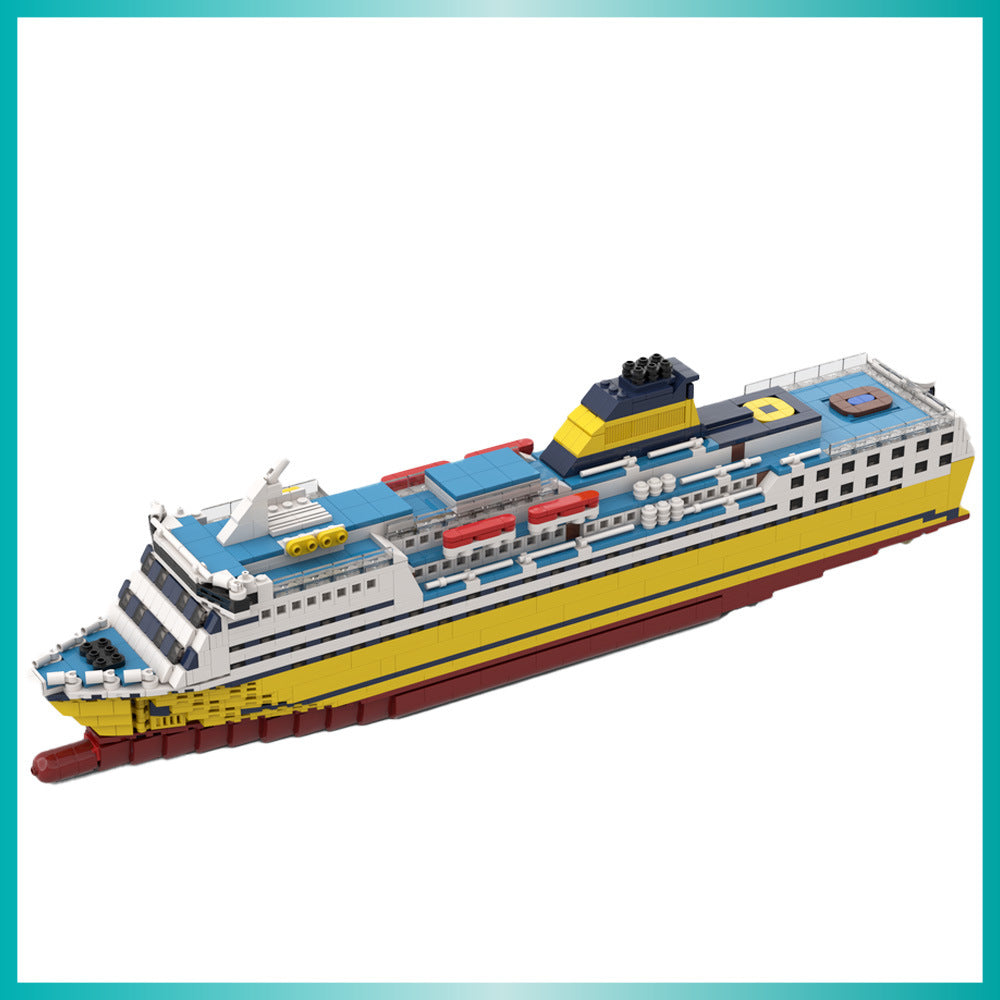 mega express building set | italian cruiseferry ship | moc-75498 - 3