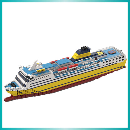 mega express building set | italian cruiseferry ship | moc-75498 - 3