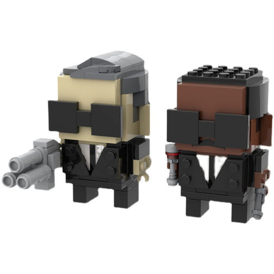 men in black brickheadz building set | moc-49034 - 1