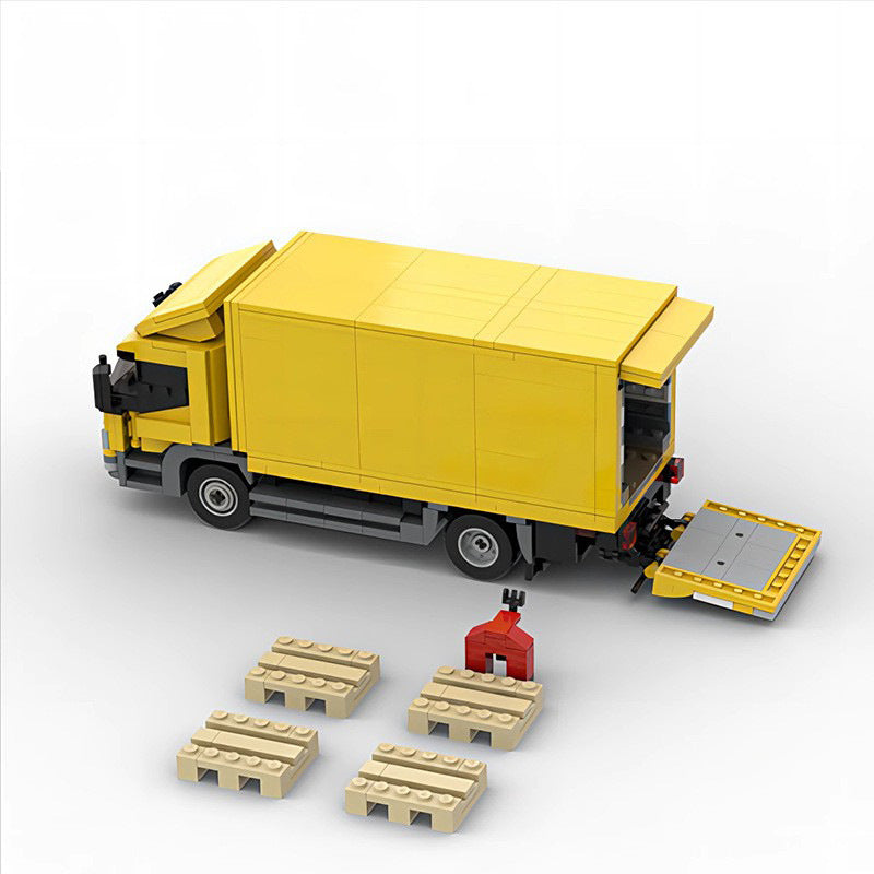 mercedes-benz atego yellow truck building set | moc-102534 - 2