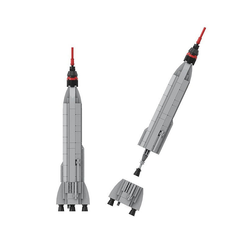 Mercury Atlas Rocket MOC Building Kit | 1:110 Scale Space Exploration Model - 3