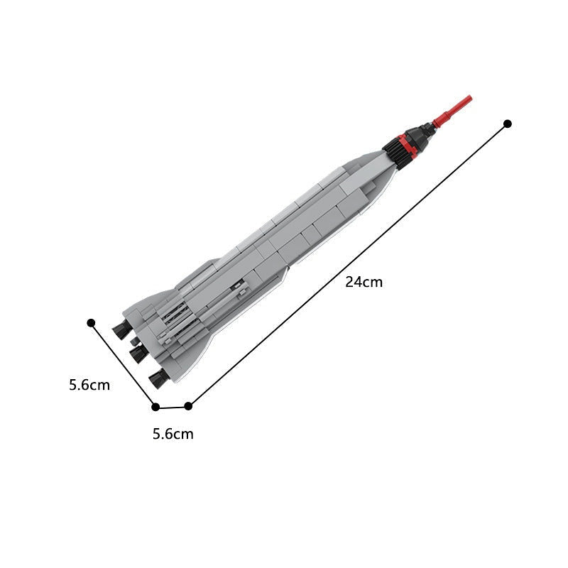 Mercury Atlas Rocket MOC Building Kit | 1:110 Scale Space Exploration Model - 4