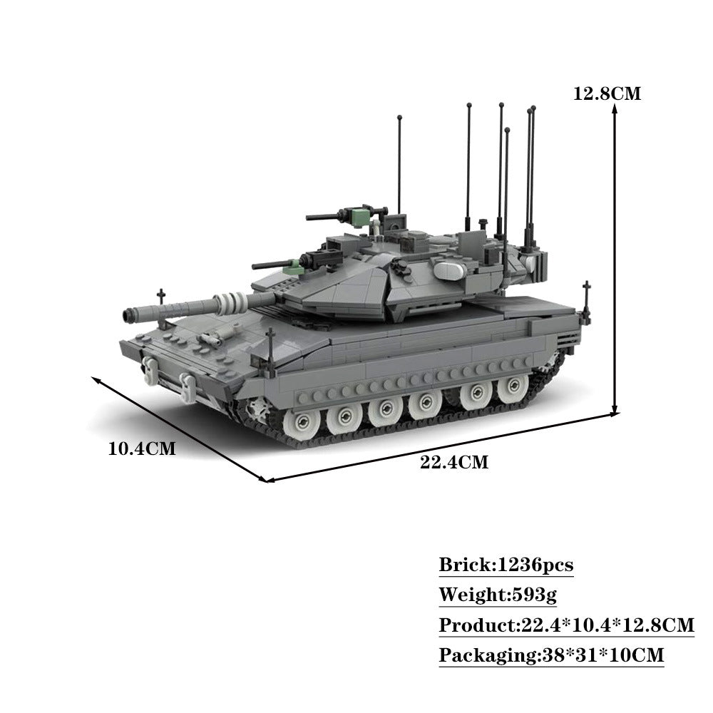 merkava mk.4m building set | main battle tank | 1:35 scale | moc-200277 - 4