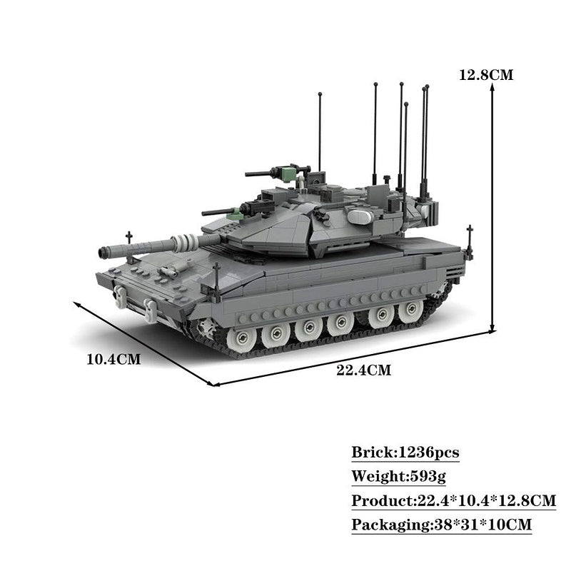 Merkava Mk.4M MOC Main Battle Tank Building Kit | 1:35 Military Model Set - 4