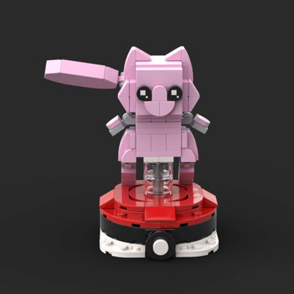 mew brickheadz building set | pokèmon | moc-115685 - 2