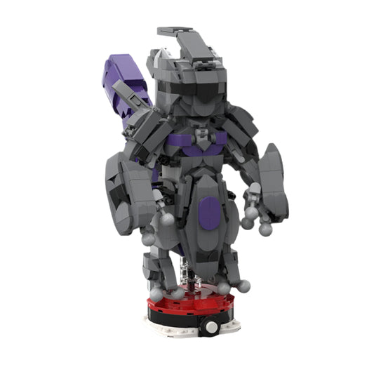 mewtwo armoured 1998 version brickheadz building set | pokemon | moc-116613 - 1
