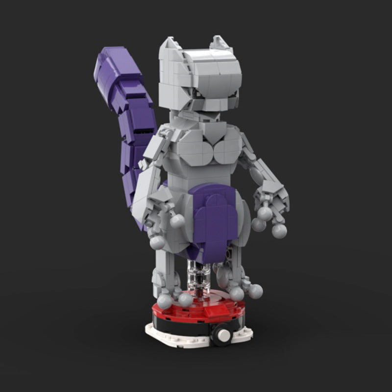 mewtwo brickheadz building set | pokèmon | moc-116056 - 2