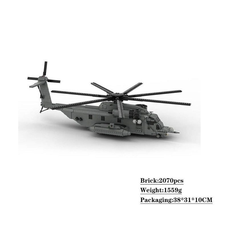 MH-53 Heavy Lift Helicopter MOC Building Kit | 1:35 Scale Aircraft Model - 4