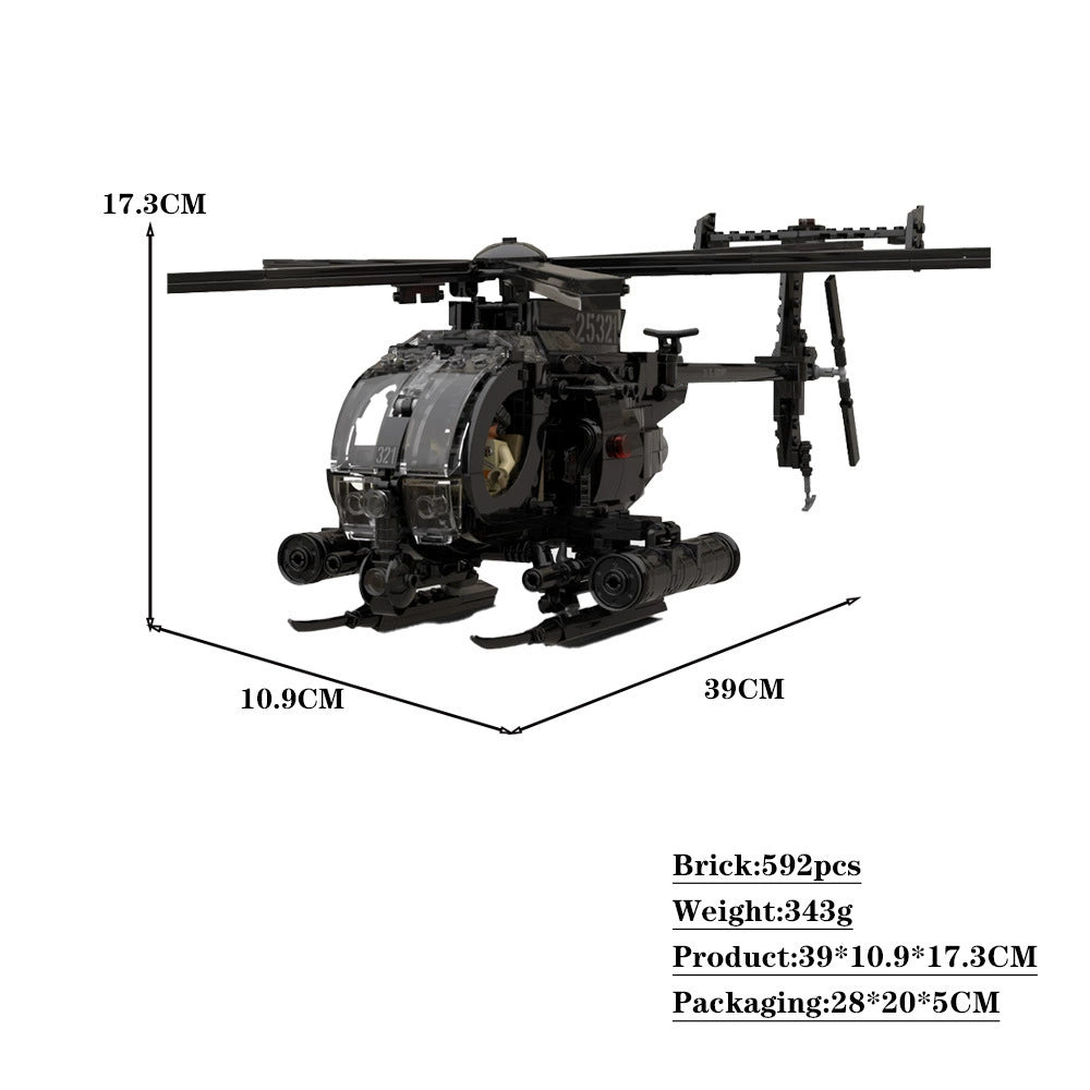MH-6 Little Bird Helicopter Building Kit | MOC-88275