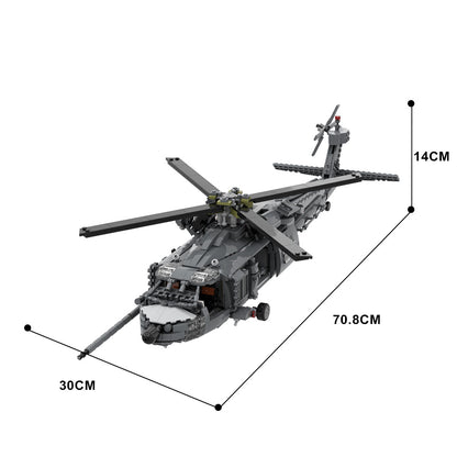 mh-60l pave hawk helicopter building set | lego compatible - 4
