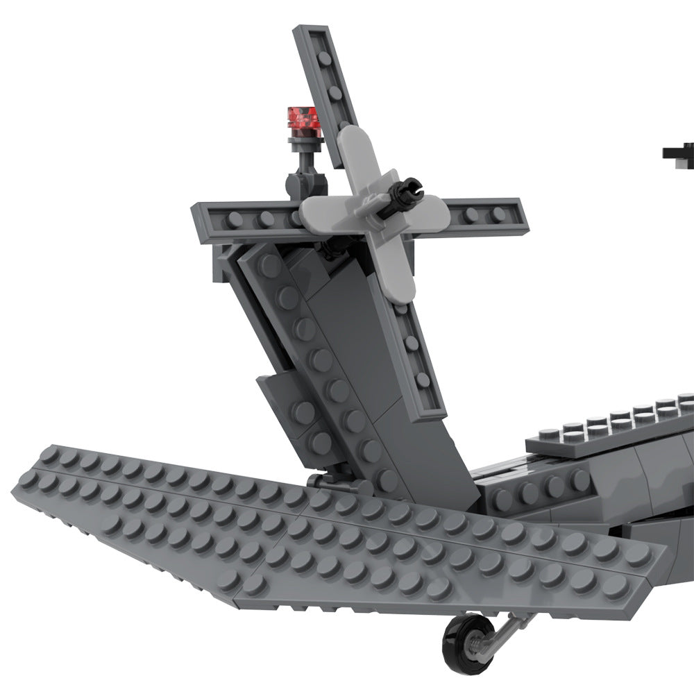mh-60l pave hawk helicopter building set | lego compatible - 6