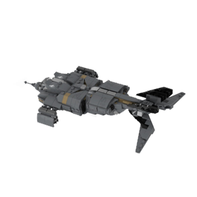 Micro Alien Utility Dropship Flying Vehicle Building Kit | LEGO-Compatible MOC - 4