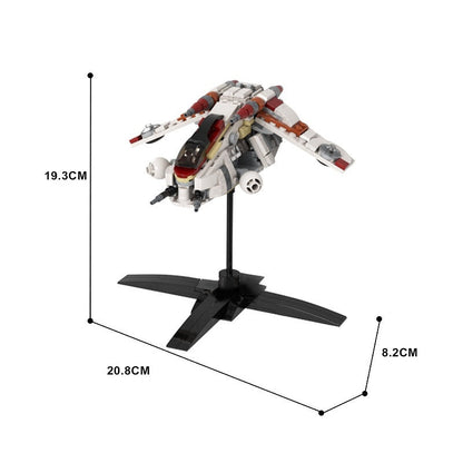 Micro Galactic Gunship MOC Building Kit | Sci-Fi Spacecraft Model - 4