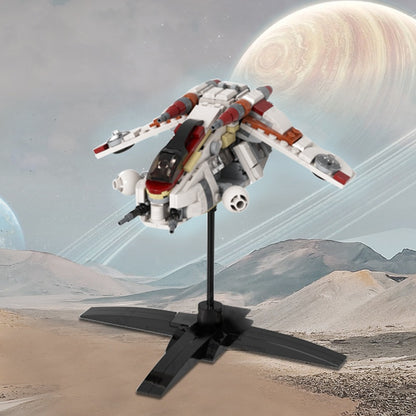 Micro Galactic Republic Gunship Building Kit | LEGO-Compatible MOC - 1