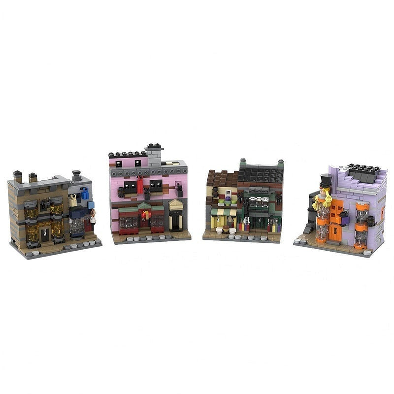 Micro Magic Alley MOC Wizard Street Building Kit  - 3