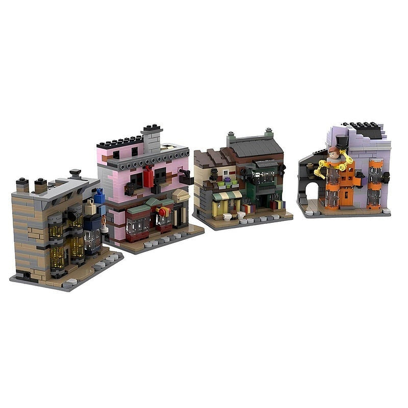 Micro Magic Alley MOC Wizard Street Building Kit  - 4