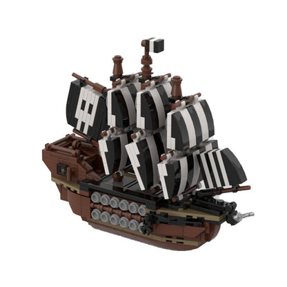 Micro Pirate Ship MOC Building Kit | Miniature Fantasy Vessel Model - 2