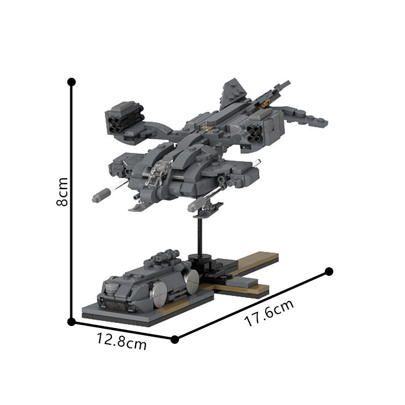 Micro Sci-Fi Dropship With Nano APC MOC Space Transport Building Kit - 3