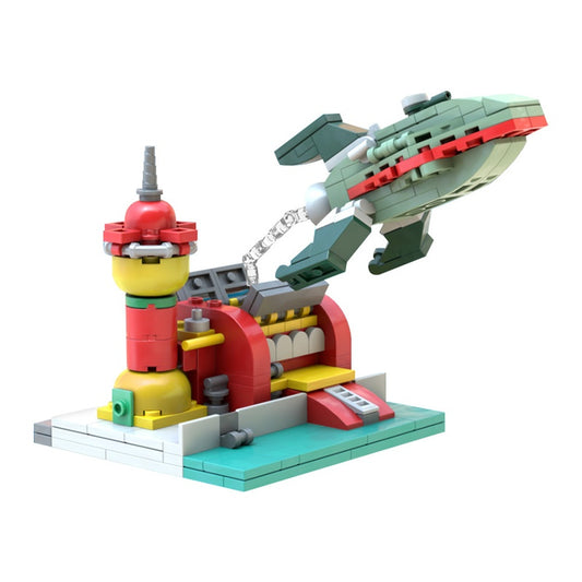 Micro Space Courier Hub & Cargo Ship Diorama Building Kit | LEGO-Compatible MOC - 2