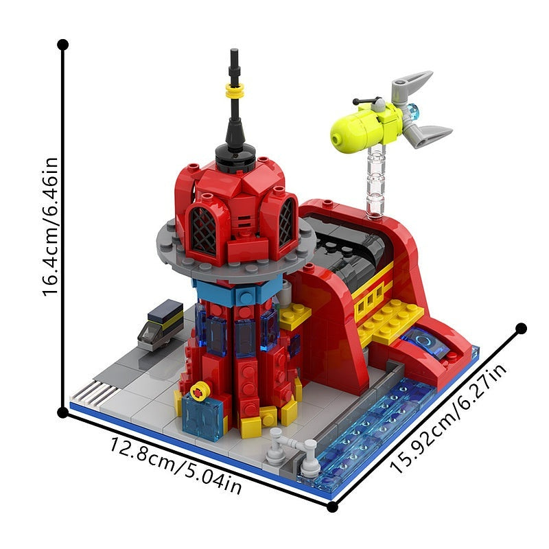 Micro Space Courier Hub & Cargo Ship MOC Diorama Building Kit - 6