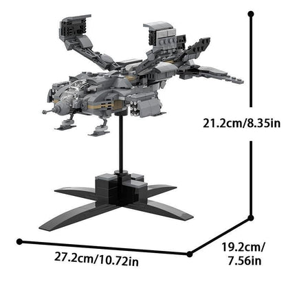 Micro Space Gunship Dropship Lander MOC Building Kit - 4