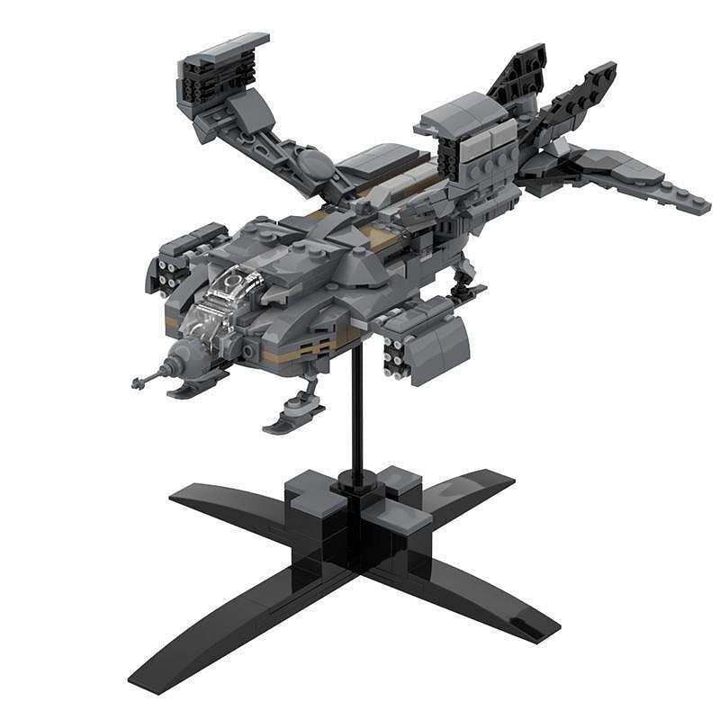 Micro Space Gunship Dropship Lander MOC Building Kit - 5