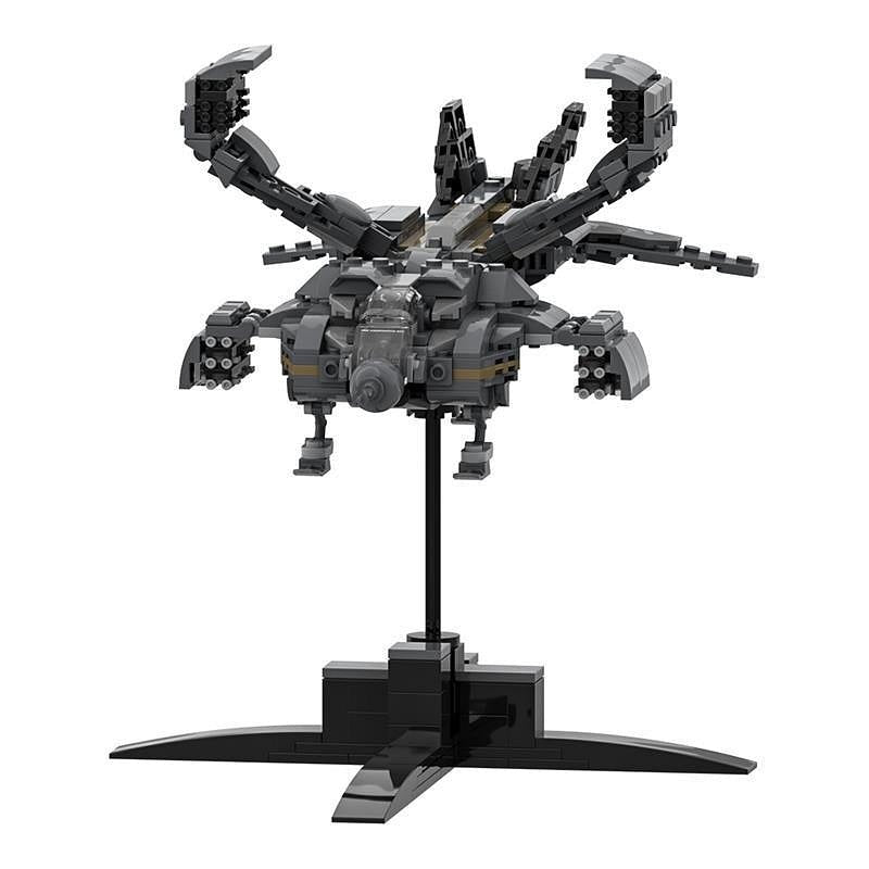 Micro Space Gunship Dropship Lander MOC Building Kit - 6