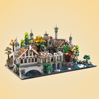 Microscale Elven Valley Sanctuary Building Kit | LEGO-Compatible MOC - 1