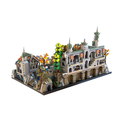 Microscale Elven Valley Sanctuary MOC Building Kit | Fantasy Diorama - 2