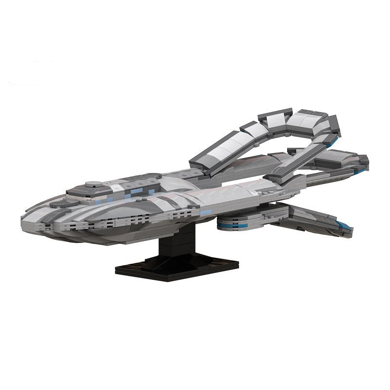 Mid-Scale Quantum Drive Exploration Starship Building Kit | LEGO-Compatible MOC - 3
