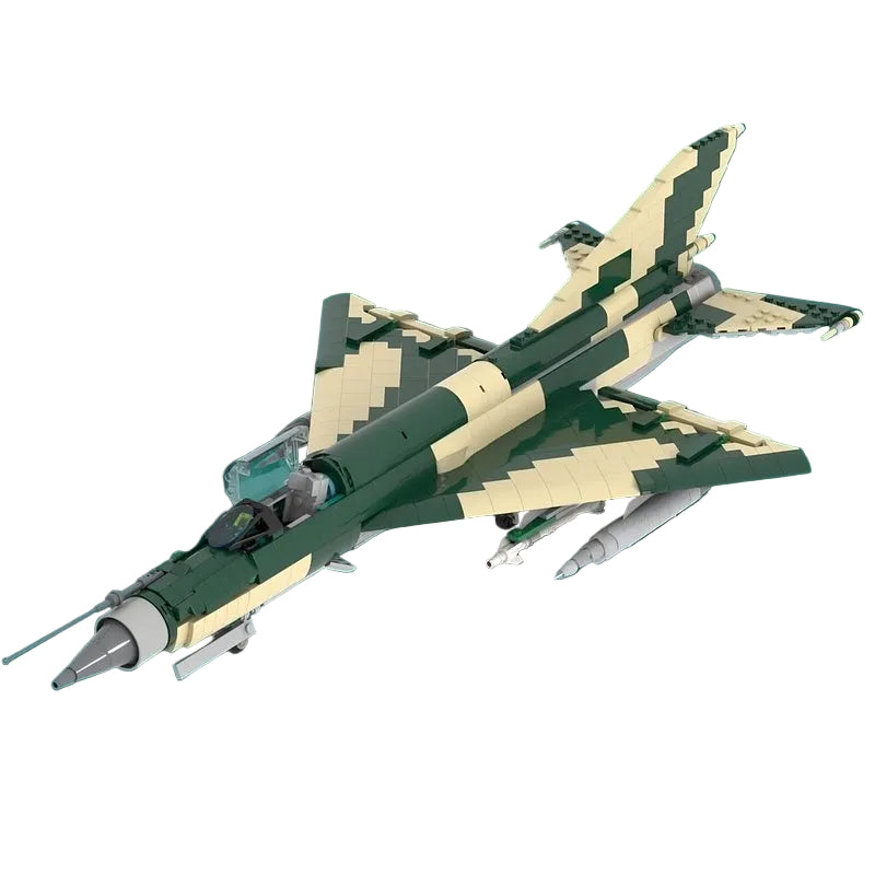 MiG-21bis Fishbed L Fighter Jet MOC Building Kit - 1