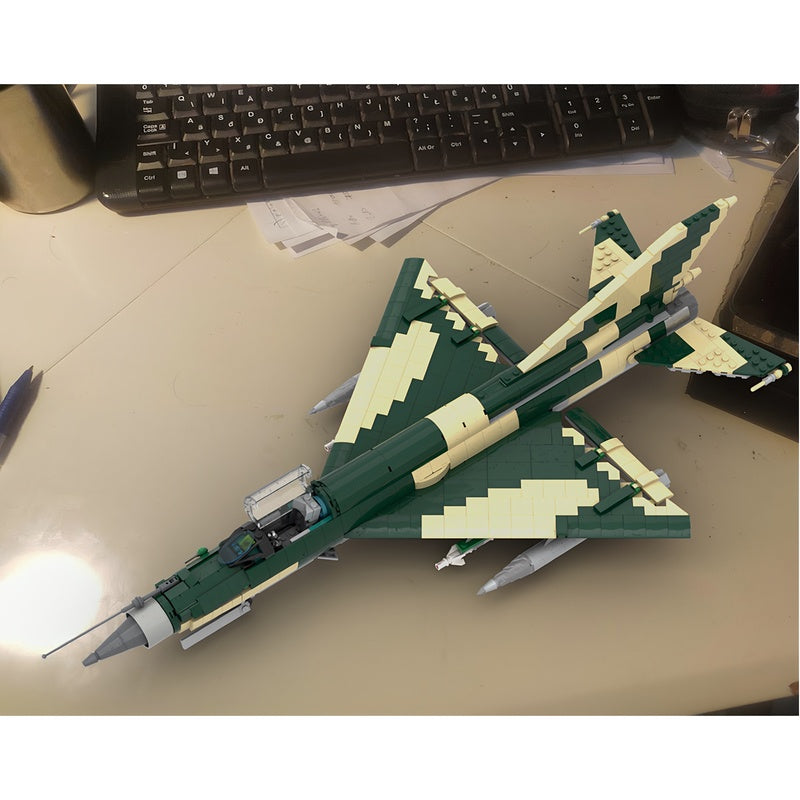 MiG-21bis Fishbed L Fighter Jet MOC Building Kit - 2