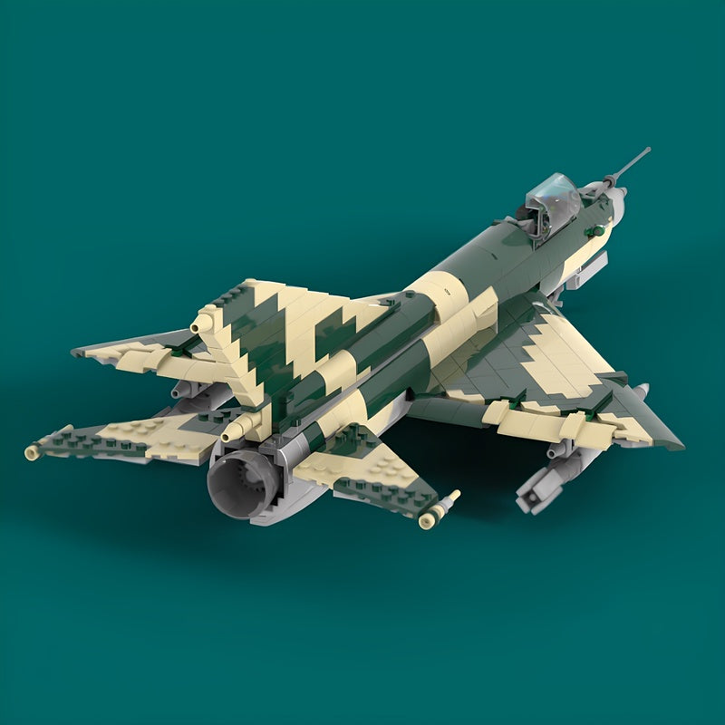 MiG-21bis Fishbed L Fighter Jet MOC Building Kit - 4