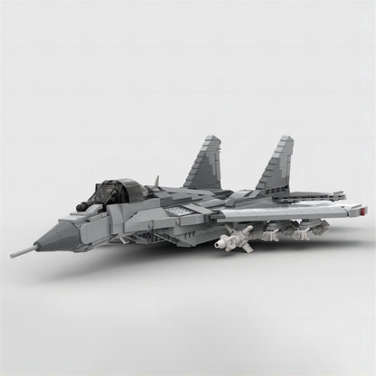 MiG-29A Twin-Engine Fighter Jet MOC Building Kit - 2