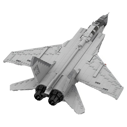 MiG-31 High-Speed Interceptor Fighter Jet MOC Building Kit - 1
