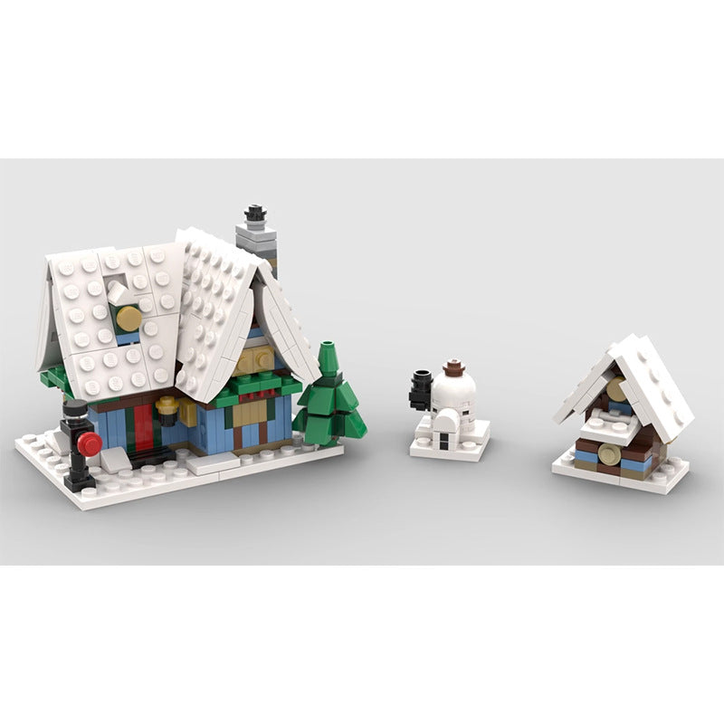 mini 10229 winter village cottage building set | moc-113262 - 1