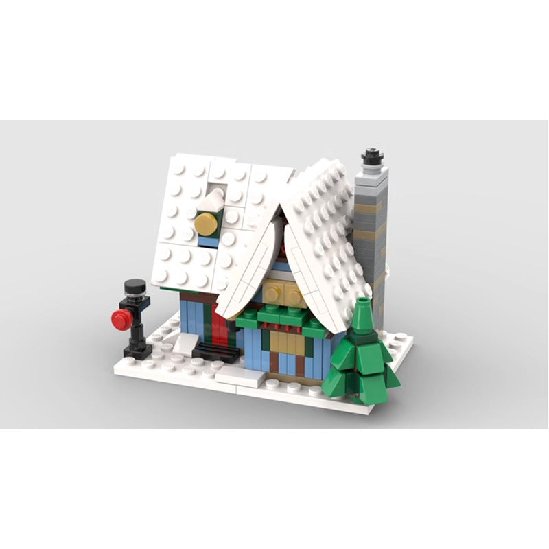 mini 10229 winter village cottage building set | moc-113262 - 2