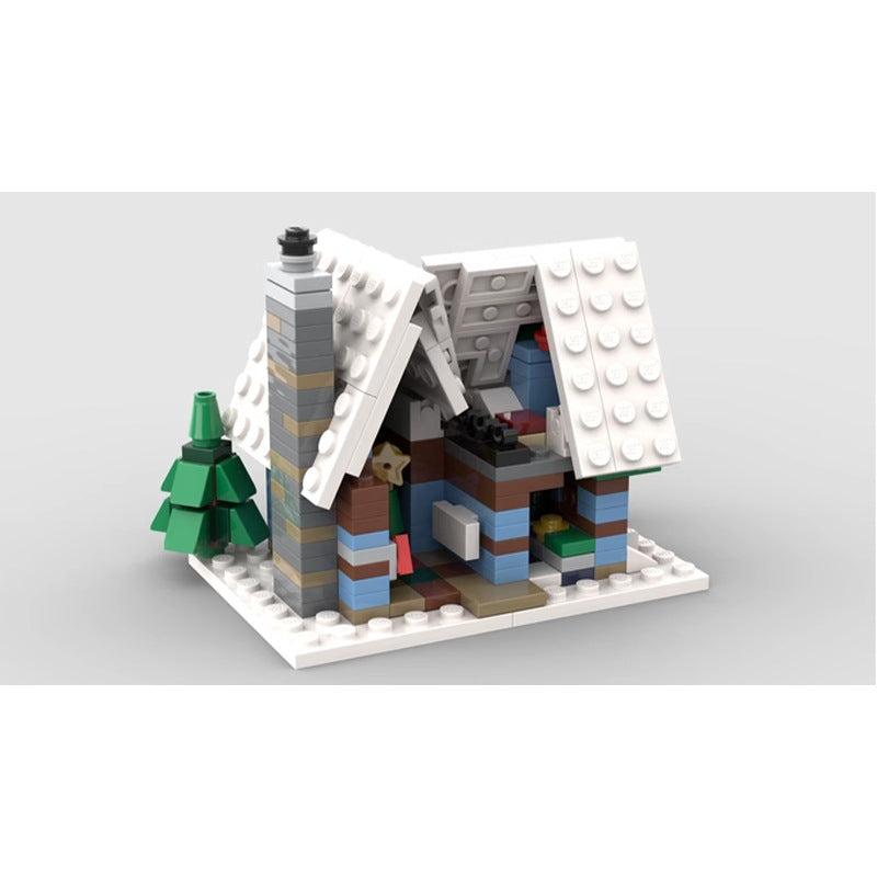 mini 10229 winter village cottage building set | moc-113262 - 4