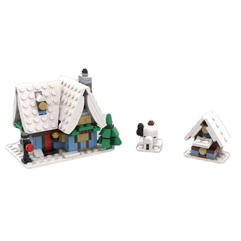 mini 10229 winter village cottage building set | moc-113262 - 5