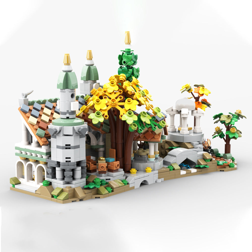 mini 10316 rivendell building set | lotr | moc-140586 - 5