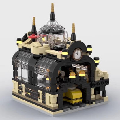 mini 910002 studgate train station building set | moc-145087 - 2