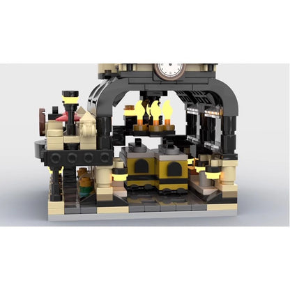 mini 910002 studgate train station building set | moc-145087 - 3