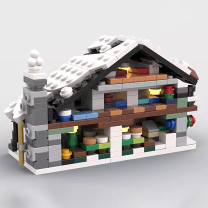 mini 910004 winter chalet building set | moc-150937 - 3