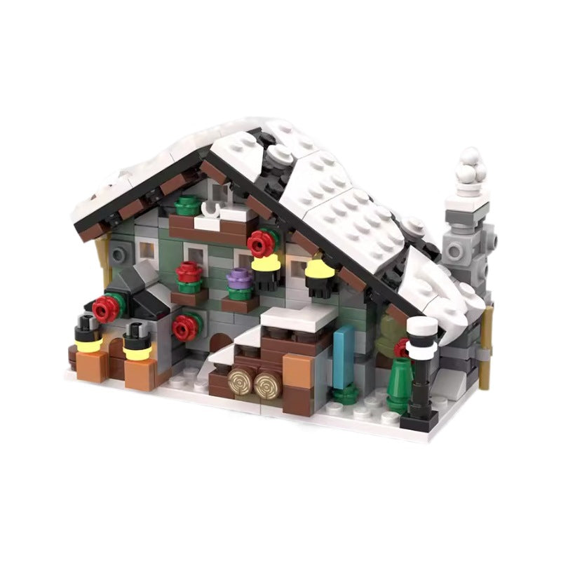 mini 910004 winter chalet building set | moc-150937 - 5